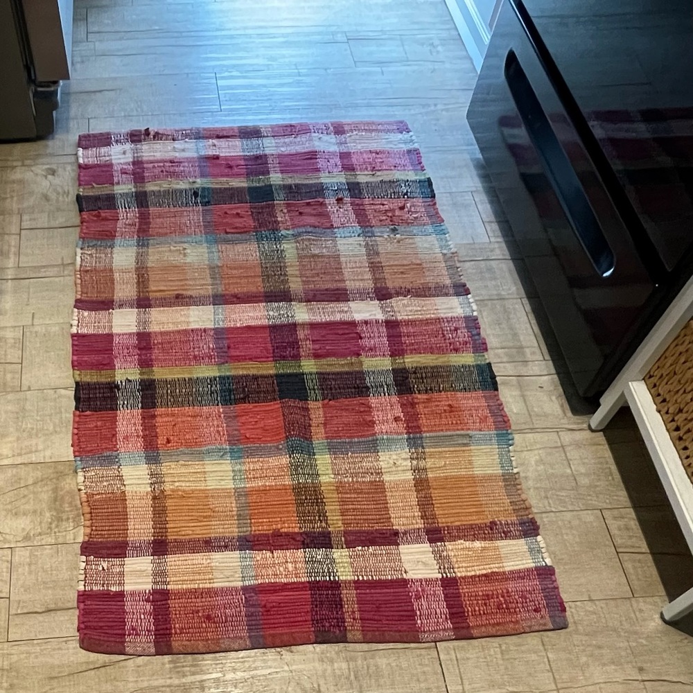 Crate & Barrel Plaid Area Rug~ Rug #1